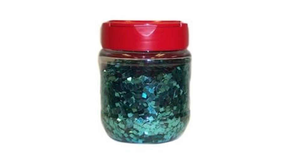 8oz Teal Chunky Glitter