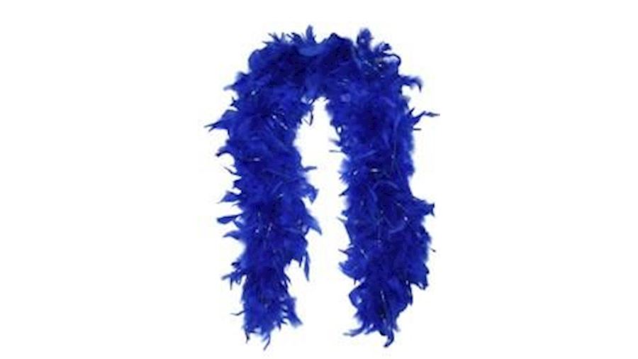 Royal Blue Feather Boas  with Pearl Lurex Tinsel