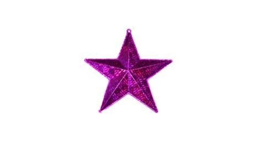 12 x 12in Purple Wall Star