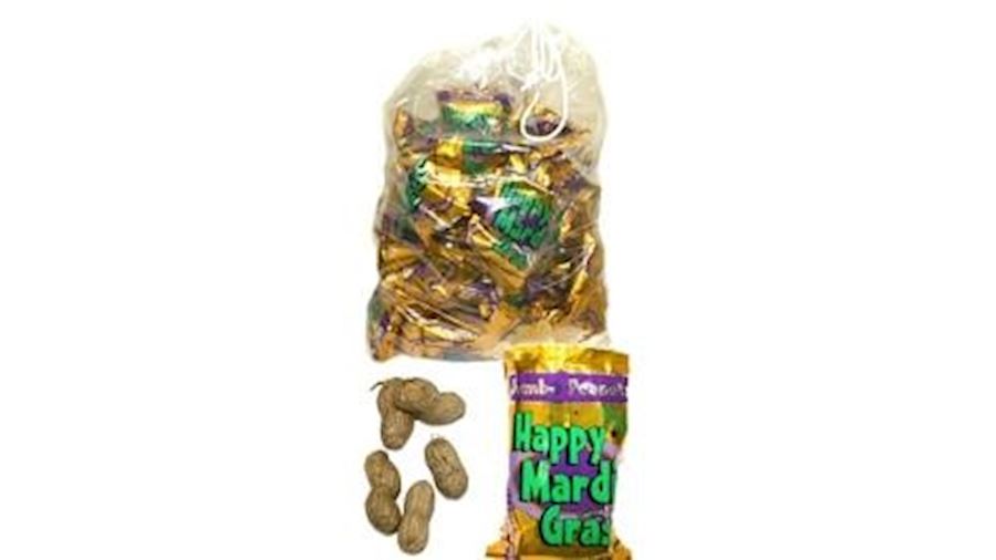 2oz Happy Mardi Gras Jumbo Peanuts/Candy{moonpies}