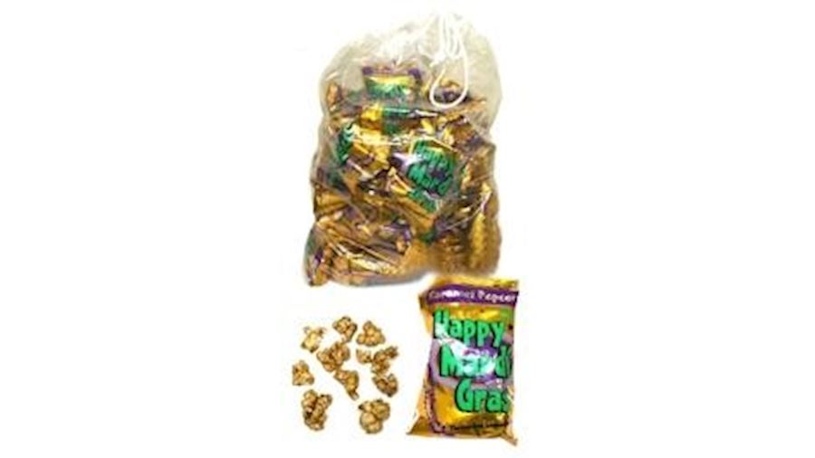 1.5oz Happy Mardi Gras Caramel Popcorn/Candy{moonp