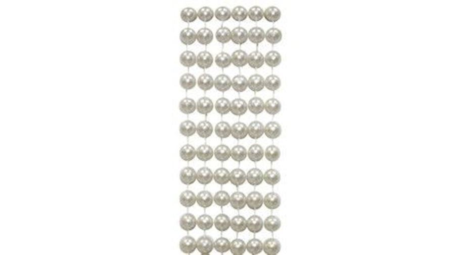 42in 12mm Round Real Pearl Look Beads{throw}-BG