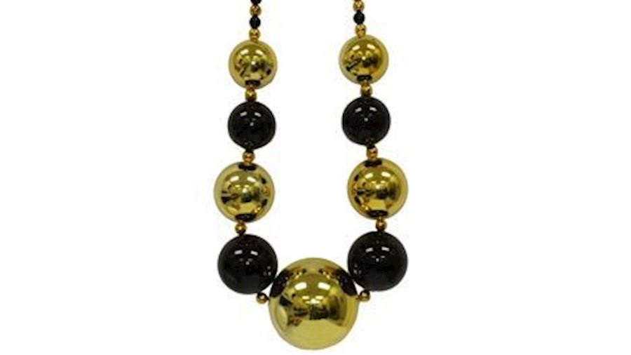 Black and Gold Big Balls Necklace