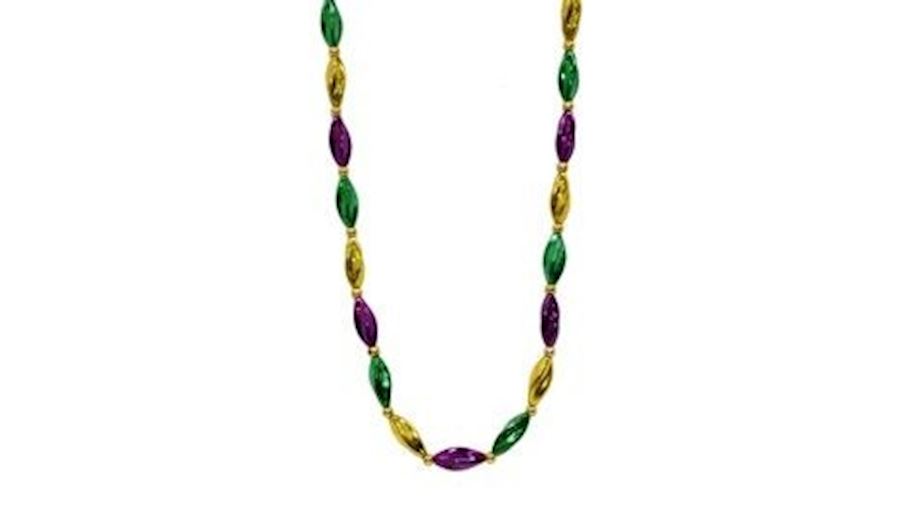 Mardi Gras Swirl Necklace{pgg}-BG