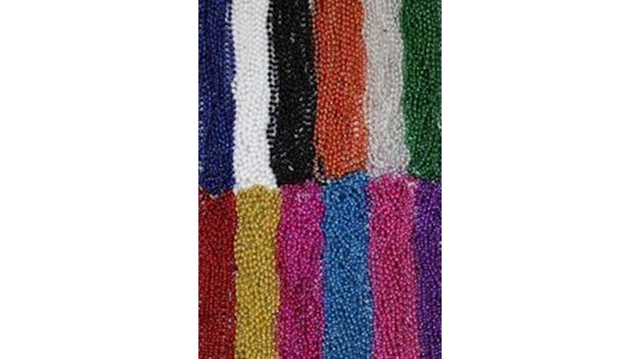 33in 7mm Round Metallic 12 Assorted Colors Beads{t