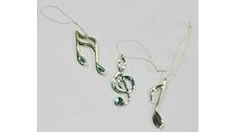 2in Metallic Gold Musical Notes