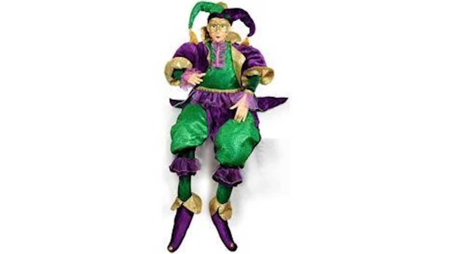 4ft Tall x 21in Wide Jumbo Mardi Gras Sitting Jest