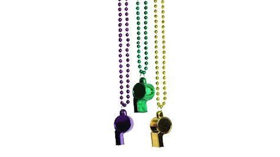 Mardi Gras Whistle Necklace-BG