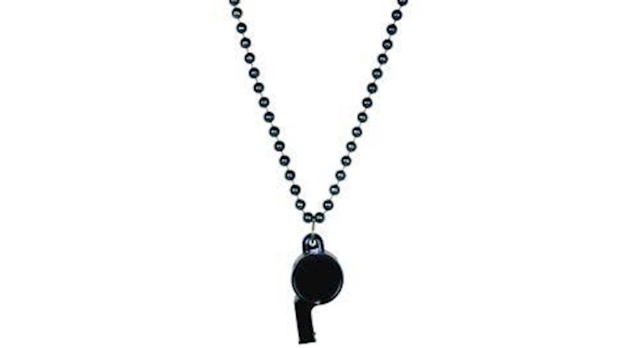 6mm 40in Navy Blue Beads with Whistle{40 inch, 40 