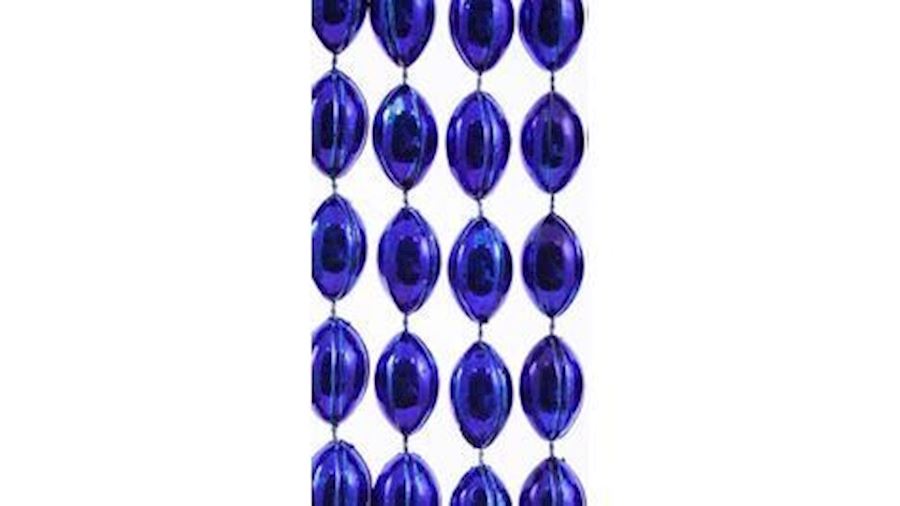 18mm 38in Blue Football Beads{38in, 38 inch, 38 in