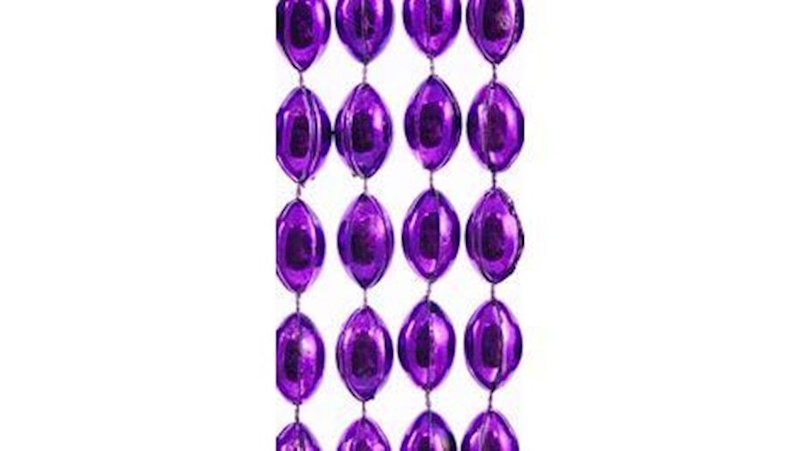 18mm 38in Purple Football Beads{38 inch, 38 inches