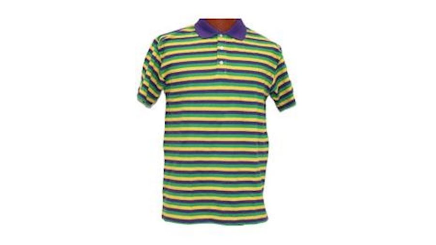 Mardi Gras Style T-Shirt W/Short Sleeve/ Collar La