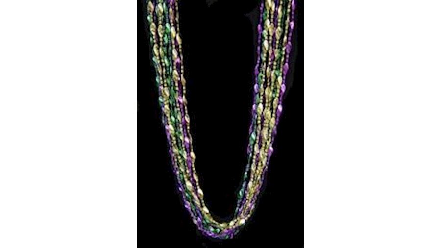 23mm 60in Metallic Purple, Green, and Gold Twist M