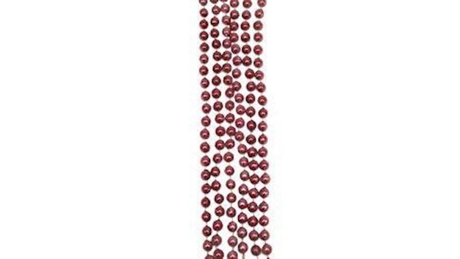 7mm 33in Burgundy/Pink Beads/Color May Vary{throw}