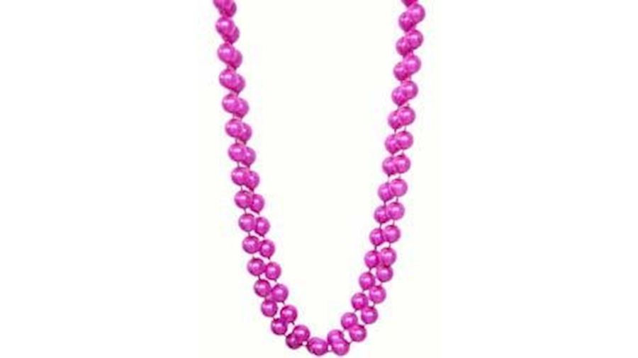 14mm 48in Hot Pink Beads{throw}-CS