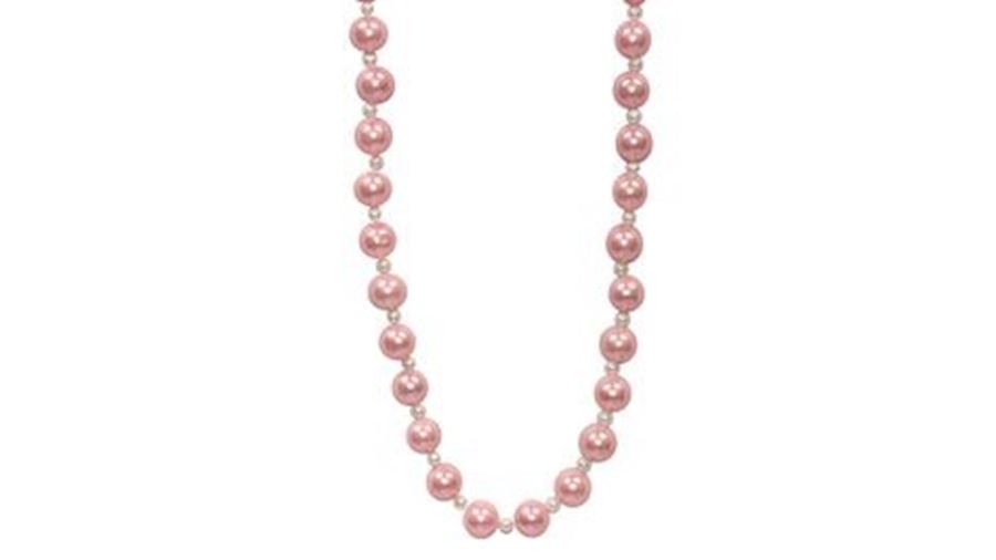 Light Pink Bead Necklace-EA