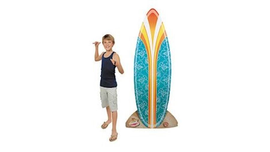 34in Wide x 6ft Tall Luau/ Hawaiian Cardboard Surf