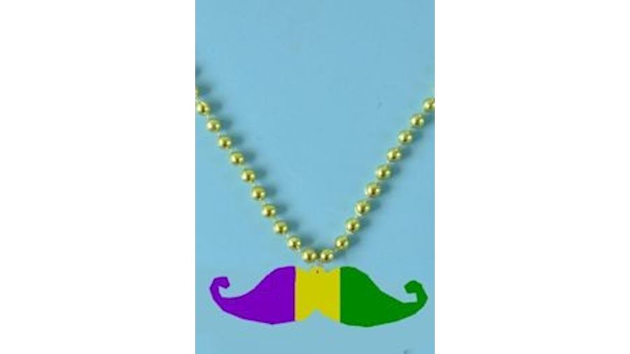 Mardi Gras Mustache Bead {moustache}-EA