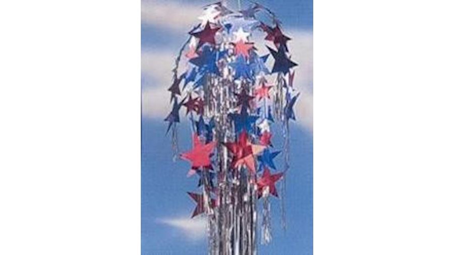 7ft Metallic Patriotic Red/ White/ Blue Star Mobil