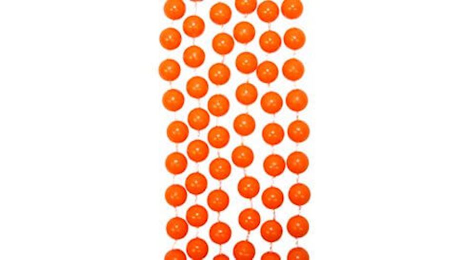 7mm 33in Non-Metallic Orange Beads{throw}-BG