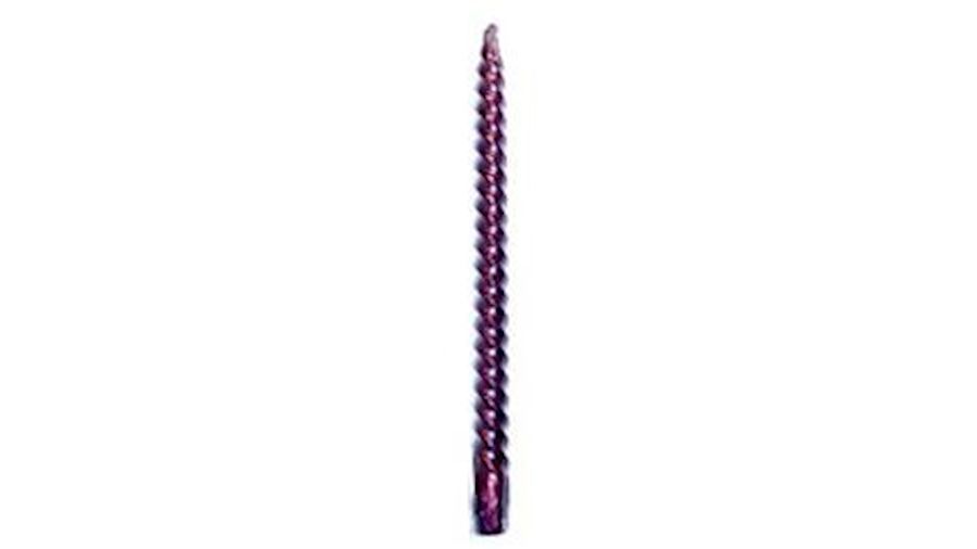 12in Metallic Cranberry Spiral Taper/ Candle