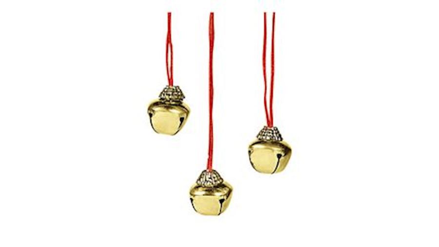 28in Long Metal Christmas Jingle Bell Necklaces-BG