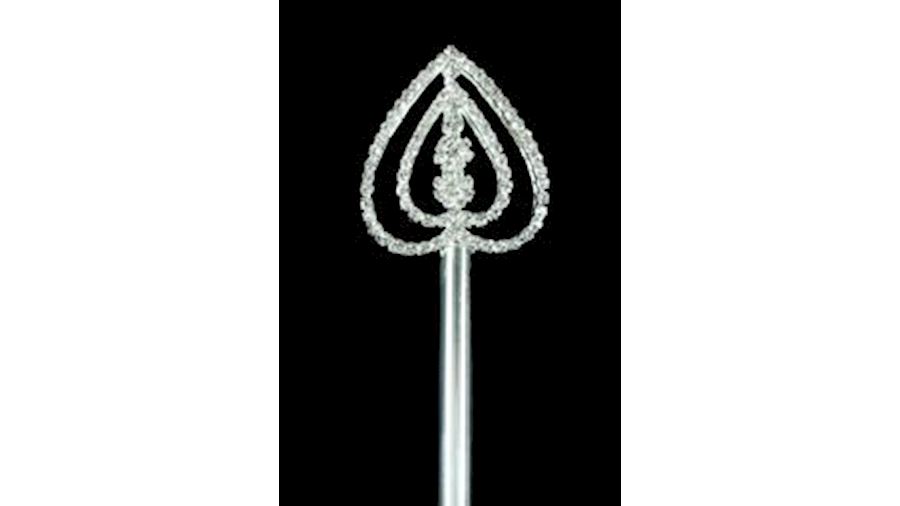 Metal Rhinestone Heart Scepter {wand, halloween}