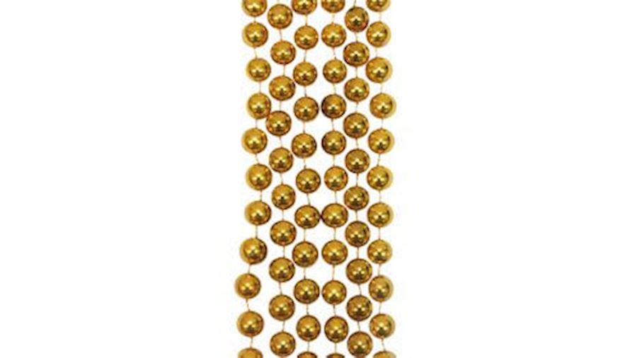 10mm 42in Round Dark Gold Metallic Beads{throw}-BG