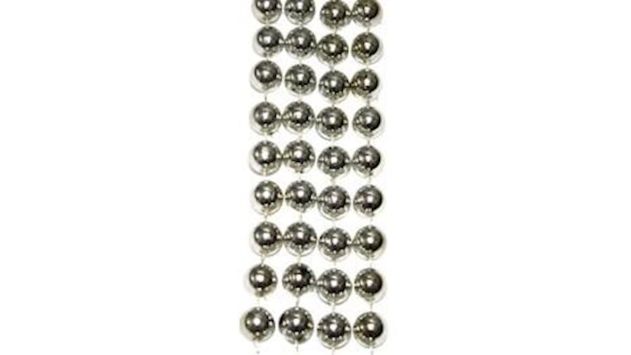 12mm 48in Metallic Silver Beads{48in, 48 inch, 48 