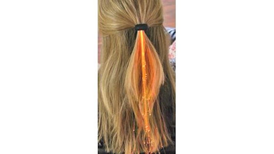 14in Long Gold Fiber-optic Hair Lights-EA