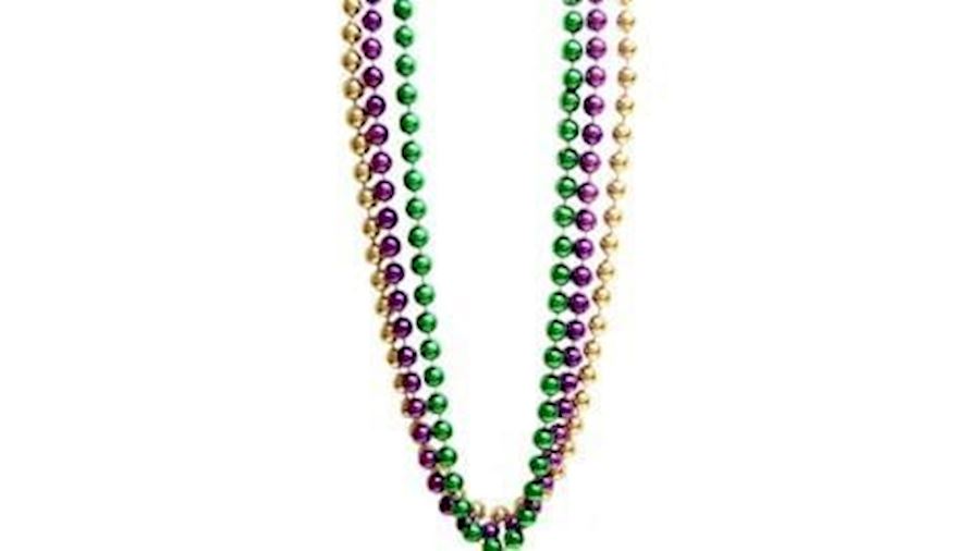 60in 12mm Metallic Round Purple/ Green/ Gold Mardi