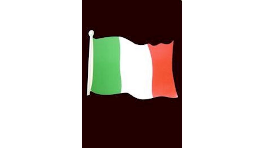 18in x 12in Italian Flag Cutout