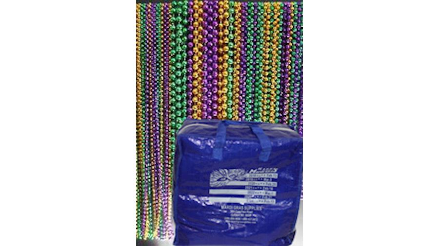 Purple/ Green/ Gold Float Rider Big Throw Bead Mix