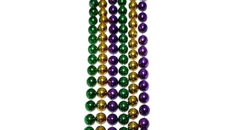 48in 16mm Round Metallic Purple/ Green/ Gold Throw