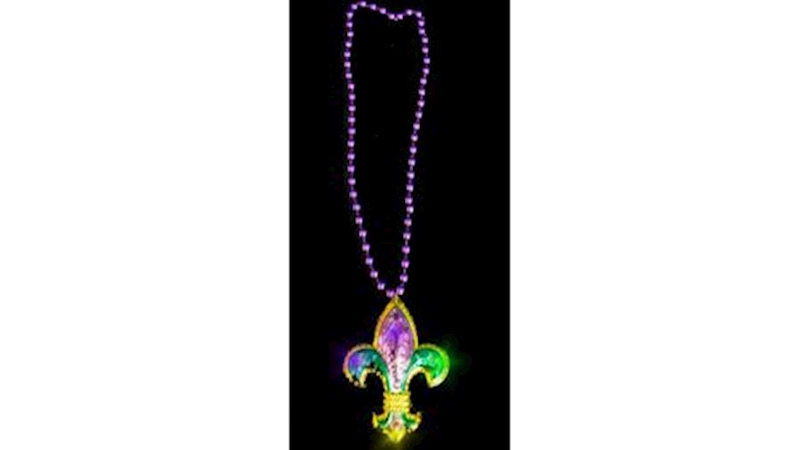 LED Flashing/ Light-up 3D Mardi Gras Fleur De Lis 