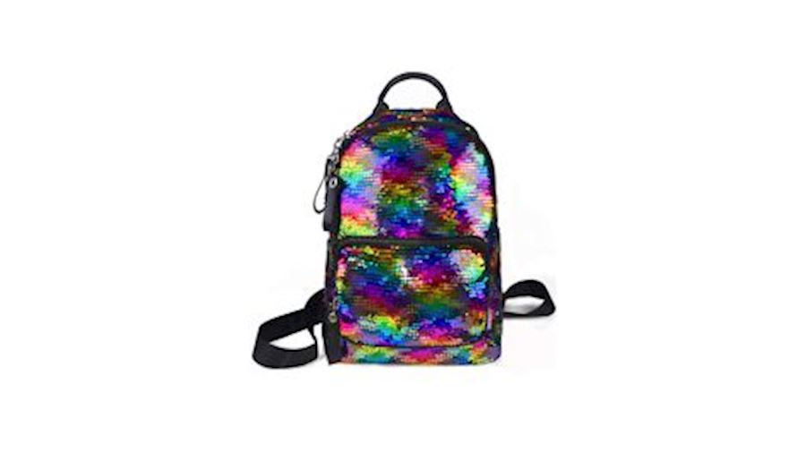 Sequin School/ Travel Mini Backpack/purse/bag in R