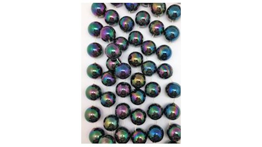 48in 22mm Black AB/ Iridescent Beads {Rainbow}-BG