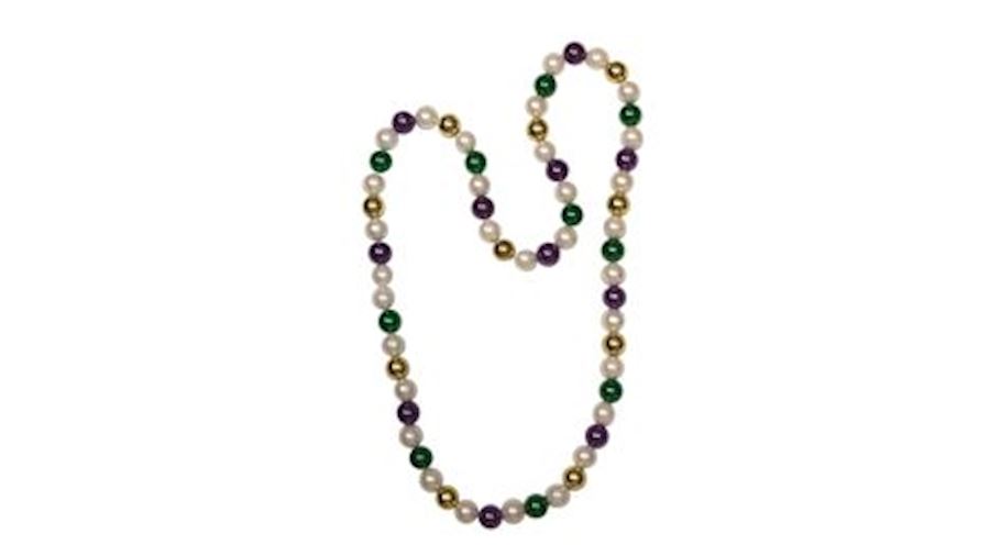 44in 18mm White Pearl and Metallic Purple/ Green/ 