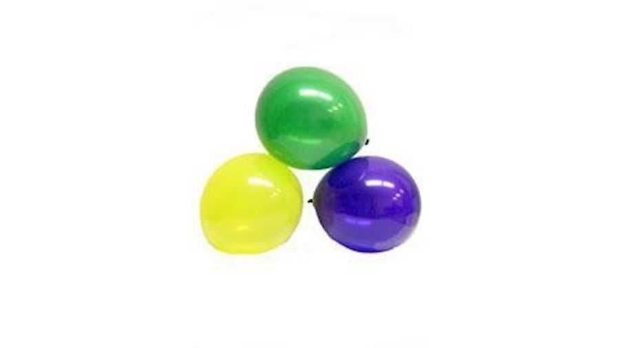 10in Purple/ Green/ Yellow Latex Balloons