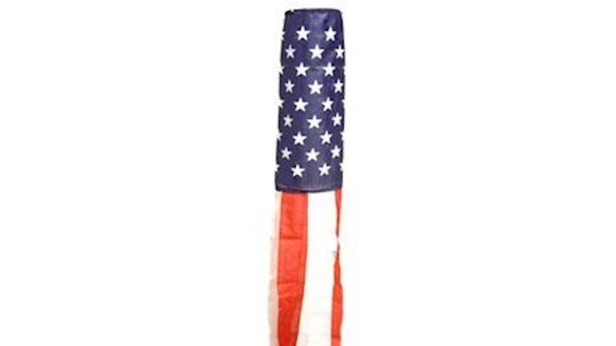 5ft x 5in Polyester Rayon USA Flag Windsock