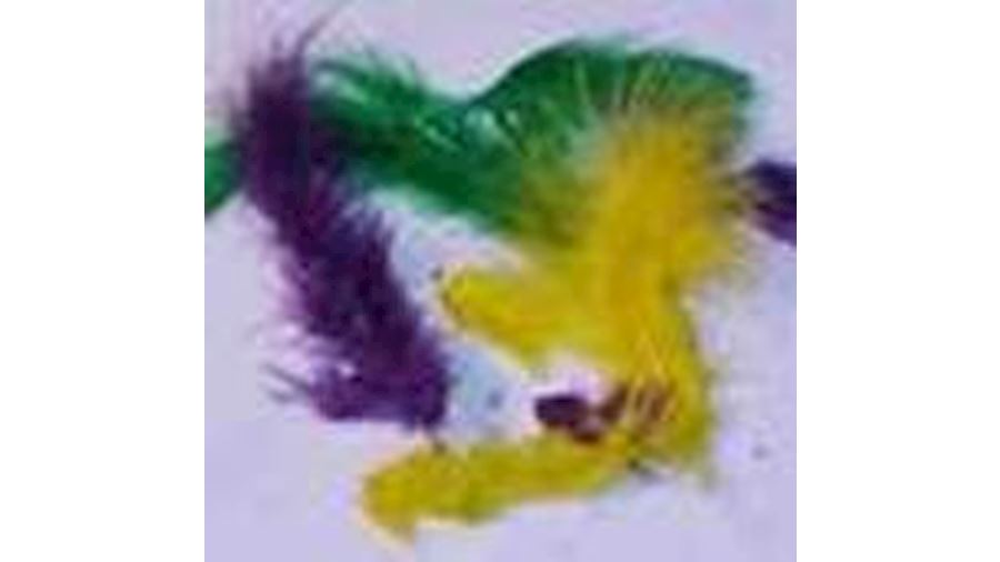 Purple Green Yellow Feather