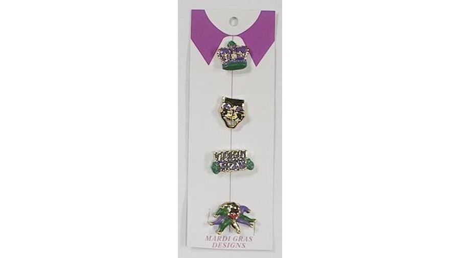 Mardi Gras Metallic Button Covers