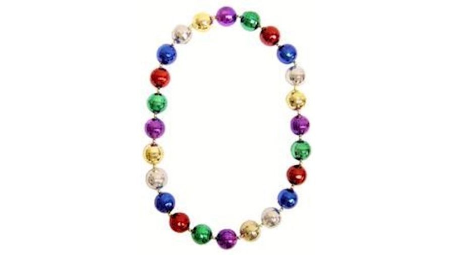 42in 40mm Disco Ball/ Facet Mardi Gras Necklace-BG