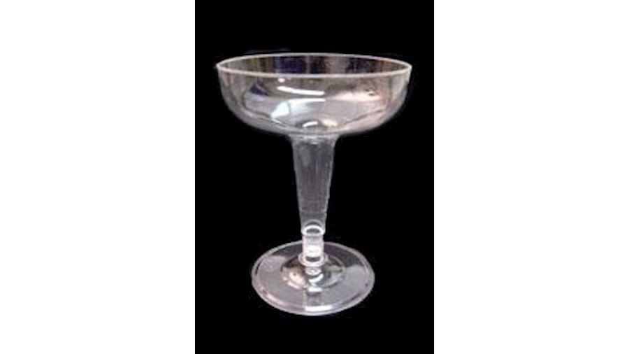 4oz Clear Plastic Champagne Glass