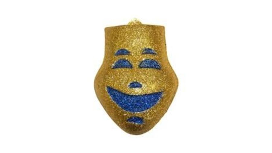 12in x 10in Glitter Gold Comedy Face Wall Plaques 