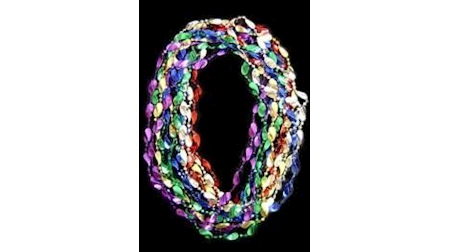 72in Metallic 6 Assorted Color Big Twist Beads{thr