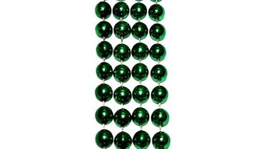 42in 14mm Round Metallic Green Beads {st patrick, 