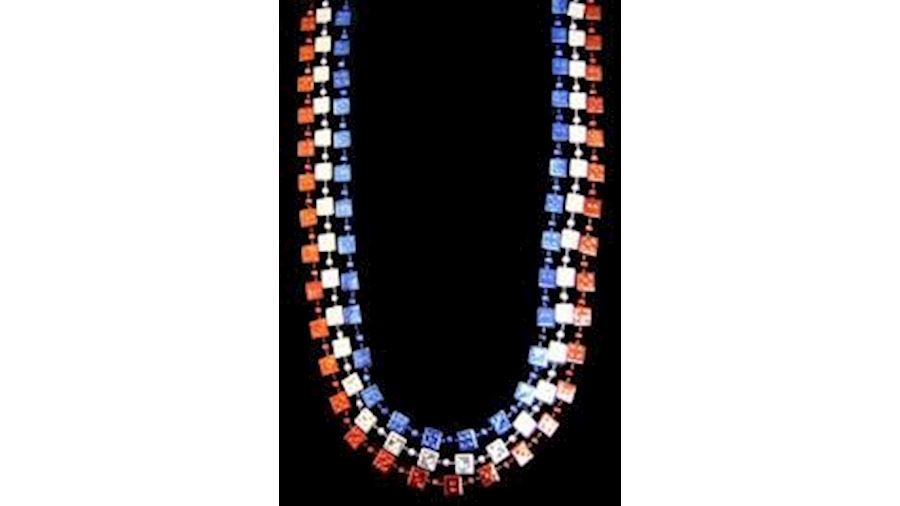 72in 16mm Metallic Red/ Blue/ Silver Jumbo Casino 