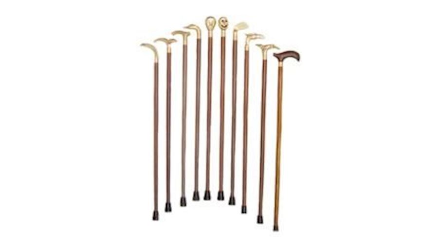 36in Wooden Canes w/ Golden Handles