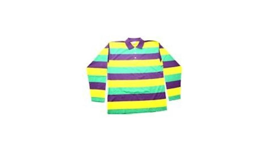 Childrens Medium Long Sleeve Mardi Gras Rugby Shir